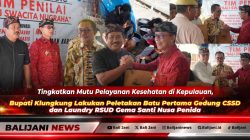 Tingkatkan Mutu Pelayanan Kesehatan di Kepulauan, Bupati Klungkung Lakukan Peletakan Batu Pertama Gedung CSSD dan Laundry RSUD Gema Santi Nusa Penida