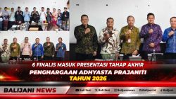 Perwakilan dinas dan lembaga Pemprov Bali saat memaparkan karya tulis manajemen risiko di hadapan tim asesor Adhyasta Prajaniti.