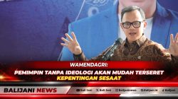 Wakil Menteri Dalam Negeri Bima Arya Sugiarto saat memaparkan materi seminar kepemimpinan di Kampus Universitas Paramadina.