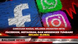 Ilustrasi layar ponsel pintar yang menampilkan notifikasi galat atau error login pada aplikasi Instagram dan Facebook.