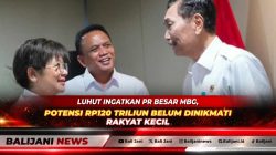 Ketua Dewan Ekonomi Nasional Luhut Binsar Pandjaitan bersama Wakil Kepala BGN Agustina Arumsari saat melakukan pertemuan evaluasi program Makan Bergizi Gratis