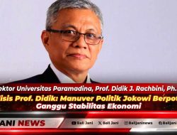 Analisis Prof. Didik: Manuver Politik Jokowi Berpotensi Ganggu Stabilitas Ekonomi