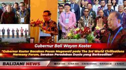 Gubernur Bali Wayan Koster saat membacakan berkas sambutan tertulis Presiden ke-5 RI Megawati Soekarnoputri dalam pembukaan World Civilizations Harmony Forum di Uluwatu