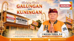 Ketua DPC Partai Hanura Buleleng I Wayan Teren, S.H., menyampaikan ucapan hari raya keagamaan umat Hindu.