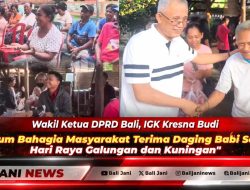 Senyum Bahagia Masyarakat Terima Daging Babi Sambut Hari Raya Galungan dan Kuningan