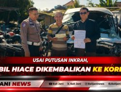 Usai Putusan Inkrah, Mobil Hiace Dikembalikan ke Korban