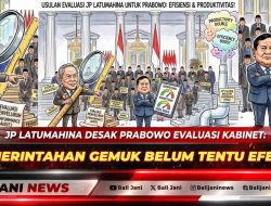 JP Latumahina Desak Prabowo Evaluasi Kabinet: Pemerintahan Gemuk Belum Tentu Efektif