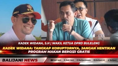Wakil Ketua DPRD Kabupaten Buleleng Kadek Widana SH saat memberikan pernyataan dukungan terhadap keberlanjutan program Makan Bergizi Gratis untuk UMKM lokal