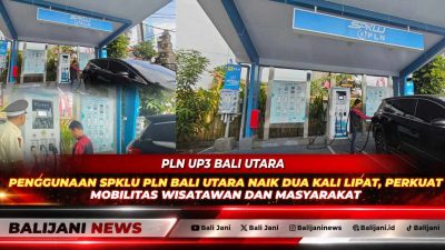 Pengguna mobil listrik sedang melakukan pengisian daya di fasilitas SPKLU PLN Bali Utara.