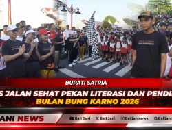 Bupati Satria Lepas Jalan Sehat Pekan Literasi dan Pendidikan Bulan Bung Karno 2026