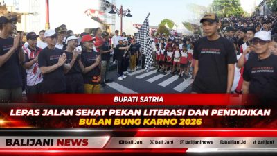 Bupati Satria Lepas Jalan Sehat Pekan Literasi dan Pendidikan Bulan Bung Karno 2026