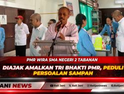 PMR Wira SMA Negeri 2 Tabanan Diajak Amalkan Tri Bhakti PMR, Peduli Persoalan Sampah