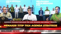 Saksikan Penandatanganan PKB Jasa Raharja dan Serikat Pekerja, Menaker Titip Tiga Agenda Strategis