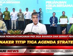 Saksikan Penandatanganan PKB Jasa Raharja dan Serikat Pekerja, Menaker Titip Tiga Agenda Strategis