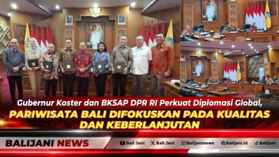 Gubernur Bali Wayan Koster berdialog dengan jajaran pimpinan BKSAP DPR RI di Gedung Kerta Sabha Denpasar.