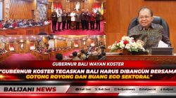 Gubernur Bali Wayan Koster saat memimpin Rapat Koordinasi bersama Bupati dan Wali Kota se-Bali di Gedung Kertha Sabha.