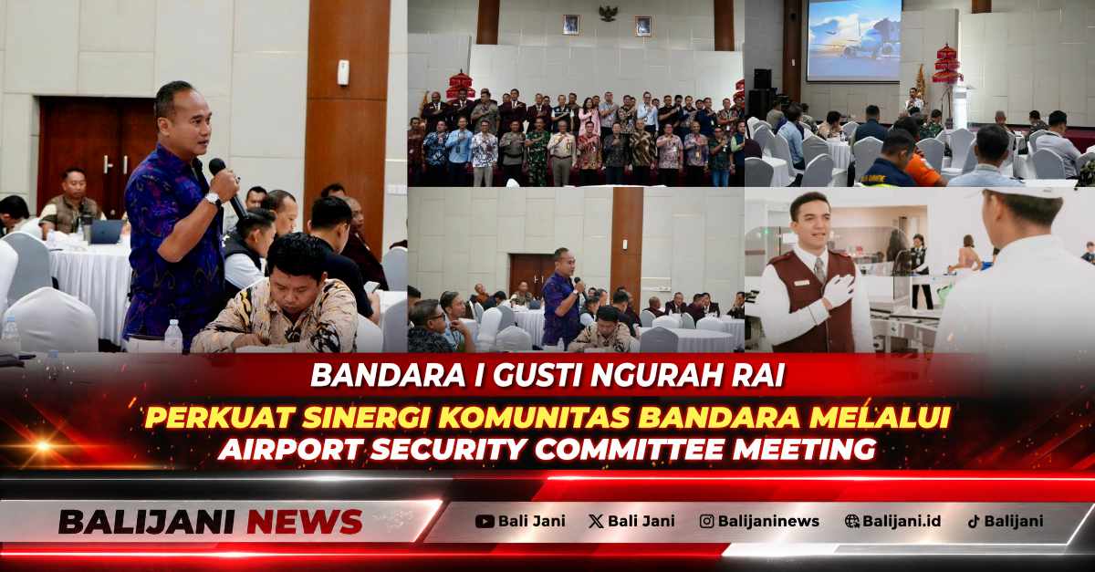 PGS General Manager Bandara I Gusti Ngurah Rai Bambang Tjahjono memimpin rapat Airport Security Committee atau ASC Meeting bersama jajaran instansi komunitas bandara di Bali