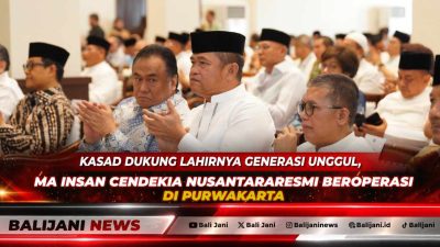 Kasad Jenderal TNI Maruli Simanjuntak bersama sejumlah menteri saat meresmikan MA Insan Cendekia Nusantara di Purwakarta.