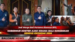 Jadi Warga Bali Pertama disensus BPS, Gubernur Koster Ajak Krama Bali Sukseskan Sensus Ekonomi 2026