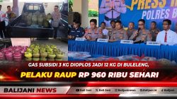 Gas Subsidi 3 Kg Dioplos Jadi 12 Kg di Buleleng, Pelaku Raup Rp 960 Ribu Sehari