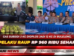 Gas Subsidi 3 Kg Dioplos Jadi 12 Kg di Buleleng, Pelaku Raup Rp 960 Ribu Sehari