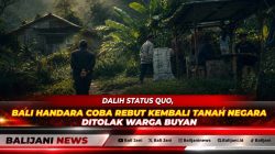 Suasana pertemuan mediasi pertanahan eks HGB Bali Handara antara warga Pancasari dan kuasa hukum perusahaan di Kantor Desa.