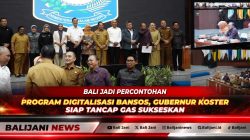 Gubernur Bali Wayan Koster bersama Mendagri Tito Karnavian dan Ketua DEN Luhut Binsar Pandjaitan saat menghadiri Rakor Perluasan Piloting Digitalisasi Bansos di Jakarta
