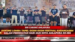 Pimpinan BRI Cabang Amlapura Dwi Putra Apriyantono membuka Lomba Tapel Ogoh-Ogoh Festival Karangasem memperingati Hari Jadi Kota Amlapura ke-386