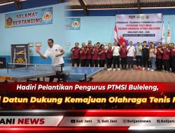 Hadiri Pelantikan Pengurus PTMSI Buleleng, Kasi Datun Dukung Kemajuan Olahraga Tenis Meja