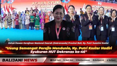 Ketua Dekranasda Bali Ny Putri Suastini Koster saat menghadiri acara syukuran HUT Dekranas ke-46 bersama Ketua Umum Dekranas Ny Selvi Gibran Rakabuming di TSM Makassar