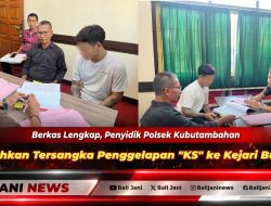 Berkas Lengkap, Penyidik Polsek Kubutambahan Limpahkan Tersangka Penggelapan ‘KS’ ke Kejari Buleleng