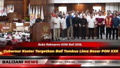 Buka Rakerprov KONI Bali 2026, Gubernur Koster Targetkan Bali Tembus Lima Besar PON XXII