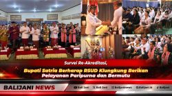 Bupati Klungkung I Made Satria bersama Wakil Bupati Tjokorda Gde Surya Putra saat menghadiri pembukaan Survei Re-Akreditasi RSUD Klungkung oleh Tim Surveior LARS DHP