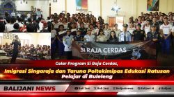 Kepala Kantor Imigrasi Singaraja Anak Agung Gde Kusuma Putra bersama Taruna-Taruni Poltekimipas saat sosialisasi Program Si Raja Cerdas di Buleleng