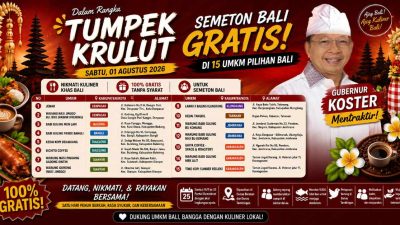 Sambut Tumpek Krulut, Gubernur Koster Traktir Warga Gratis di 15 UMKM Kuliner se-Bali