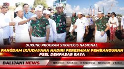 Pangdam IX/Udayana Mayjen TNI Piek Budyakto bersama jajaran menteri dan Gubernur Bali saat meresmikan pembangunan proyek PSEL Denpasar Raya di Benoa
