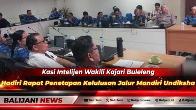 Kasi Intelijen Kejari Buleleng I Dewa Gede Baskara Haryasa saat mengikuti rapat khusus penetapan kelulusan Jalur Mandiri di Ruang Ganesha I Gedung Rektorat Undiksha