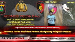 Tim Resmob Ditreskrimum Polda Bali bersama Satreskrim Polres Klungkung saat menggiring pelaku pembunuhan berencana ANPP untuk proses rekonstruksi