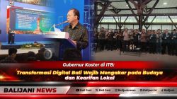 Gubernur Bali Wayan Koster saat memaparkan materi strategi pembangunan digital Bali dalam International Conference on Digital Humanities 2026 di ITB