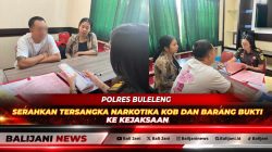 Polres Buleleng Serahkan Tersangka Narkotika KOB dan Barang Bukti ke Kejaksaan