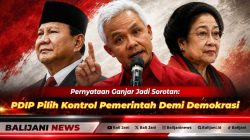 Ketua DPP PDIP Ganjar Pranowo saat memberikan keterangan pers terkait sikap politik PDIP di luar pemerintahan Prabowo