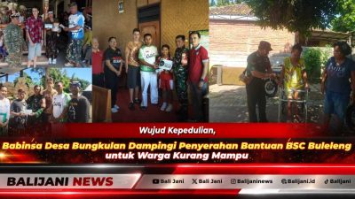 Wujud Kepedulian, Babinsa Desa Bungkulan Dampingi Penyerahan Bantuan BSC Buleleng untuk Warga Kurang Mampu