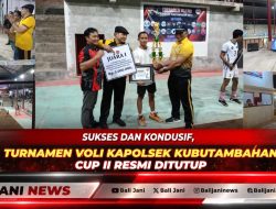Sukses dan Kondusif, Turnamen Voli Kapolsek Kubutambahan Cup II Resmi Ditutup