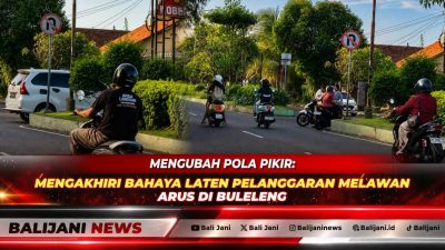 Suasana arus lalu lintas di salah satu jalur protokol Kota Singaraja Buleleng yang rawan terhadap pelanggaran pengendara melawan arus