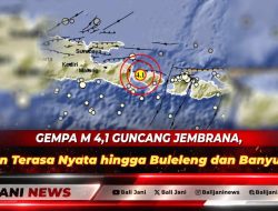 Gempa M 4,1 Guncang Jembrana, Getaran Terasa Nyata hingga Buleleng dan Banyuwangi