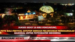 Suasana penutupan pameran FOTO Bali Festival 2026 di galeri Nuanu Creative City yang dihadiri puluhan seniman dan fotografer internasional