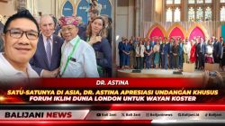 Dr IB Astina SH MH saat memberikan keterangan pers mengenai apresiasi terhadap Gubernur Bali Wayan Koster yang menghadiri forum iklim global di London