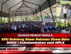 Edukasi Pemilih Pemula, KPU Buleleng Sasar Ratusan Siswa Baru SMKN 1 Kubutambahan saat MPLS
