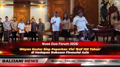 Gubernur Bali Wayan Koster saat menerima kunjungan audiensi dan undangan resmi dari Publisher SCMP Tammy Tam di Gedung Jayasabha Denpasar