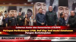 Gubernur Bali Wayan Koster saat menerima kunjungan Dirjen Tata Ruang Kementerian ATR BPN Suyus Windayana di Kantor Gubernur Bali guna membahas percepatan perlindungan LP2B